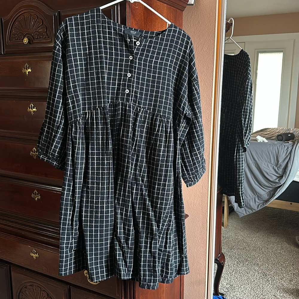 Nico Swing Dress from Able size small black and white checkered. Never worn